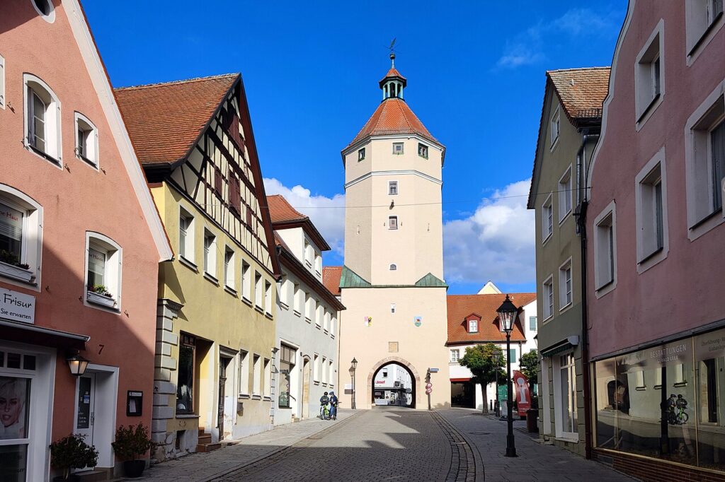 Blasturm in der Altstadt von Gunzenhausen