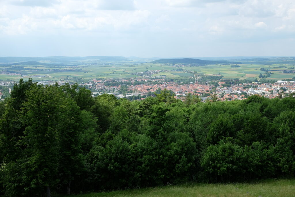 Blick auf Weißenburg in Bayern von der Festung Wülzburg